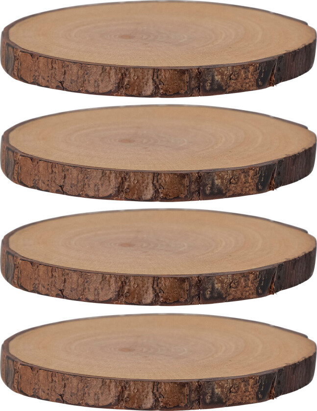 BLOOMINGVILLE Sohm Coasters, brun, mahogni, sett med 4