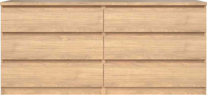TVILUM Naia Dobbel kommode med 6 skuffer - ParcelJackson Hickory