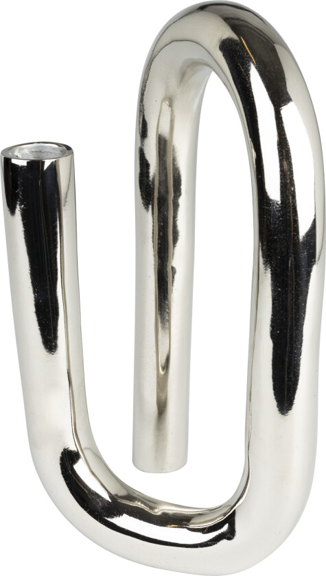 ZUIVER Tubo lysestake L - skinnende sølv aluminium