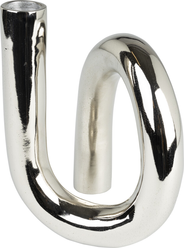 ZUIVER Tubo lysestake S - skinnende sølv aluminium