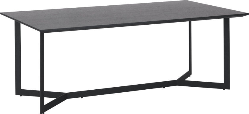 Tokyo salongbord, rektangulært - svart eikefiner og metall (80x140)
