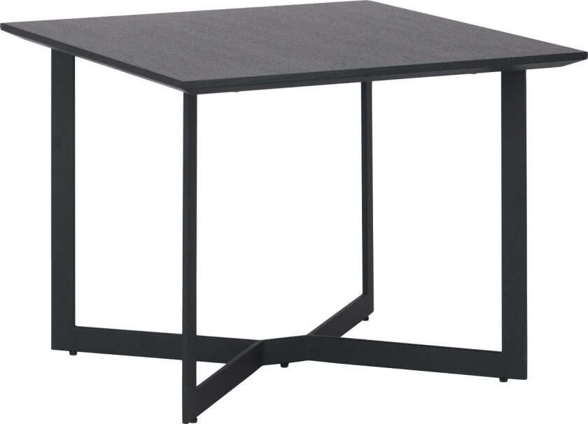 Tokyo salongbord, firkantet - svart eikefiner og metall (70x70)