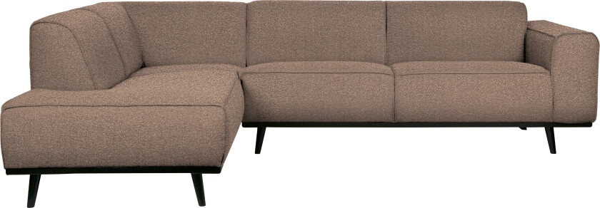 BEPUREHOME Statement hjørnesofa, venstre - nougat bouclé vevd stoff