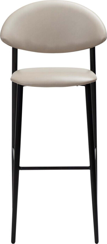 DAN-FORM Tush barkrakk, med ryggstøtte og fotstøtte - kashmir kunstskinn og svart stål