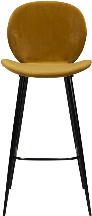 DAN-FORM Cloud barkrakk, med ryggstøtte og fotstøtte - bronsevelour og sort stål