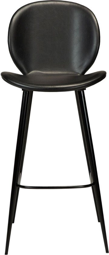 DAN-FORM Cloud barkrakk, med ryggstøtte og fotstøtte - vintage sort kunstskinn og svart stål