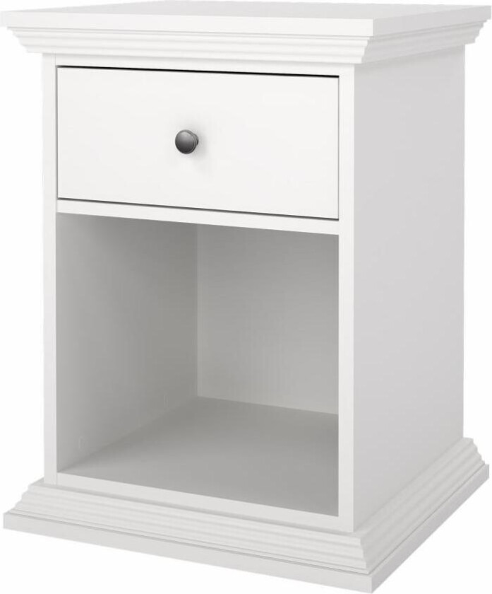 TVILUM North Nattbord med 1 skuff, Hvit, 47,8 x 43,3 x 63,4 cm