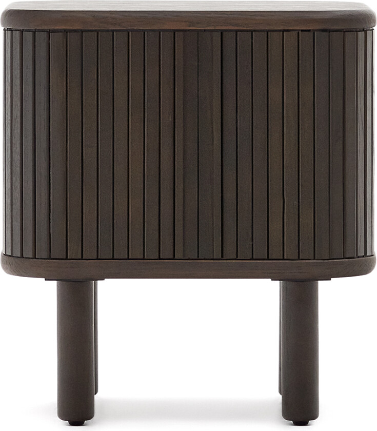 LAFORMA Mailen nattbord, m. 2 skyvedører - mørk ask finer (50x55)