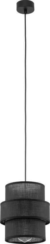 Calisto taklampe - sort stoff og sort stål