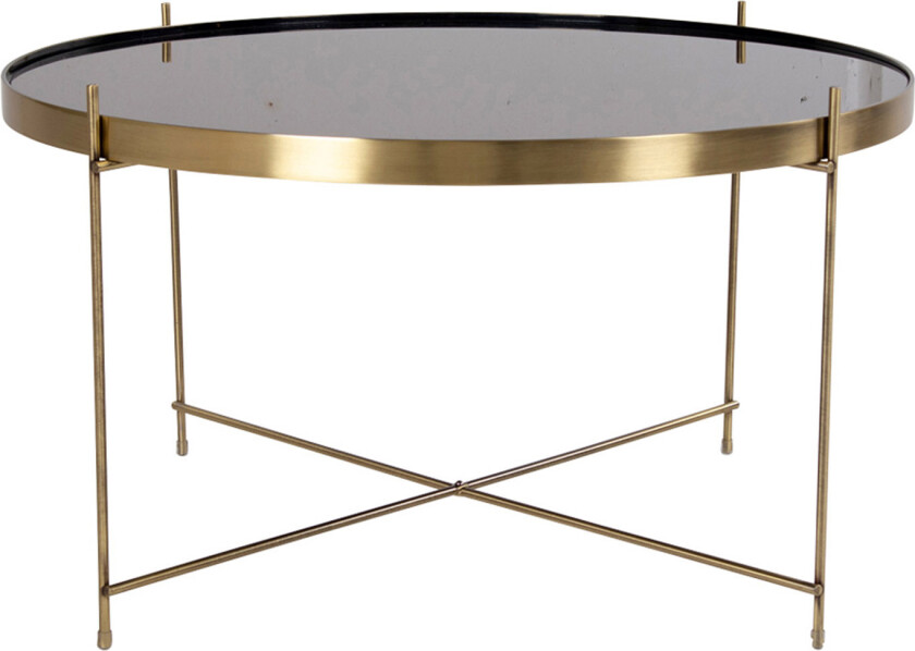 HOUSE NORDIC rundt Venezia salongbord - glass og messingstål (Ø70)