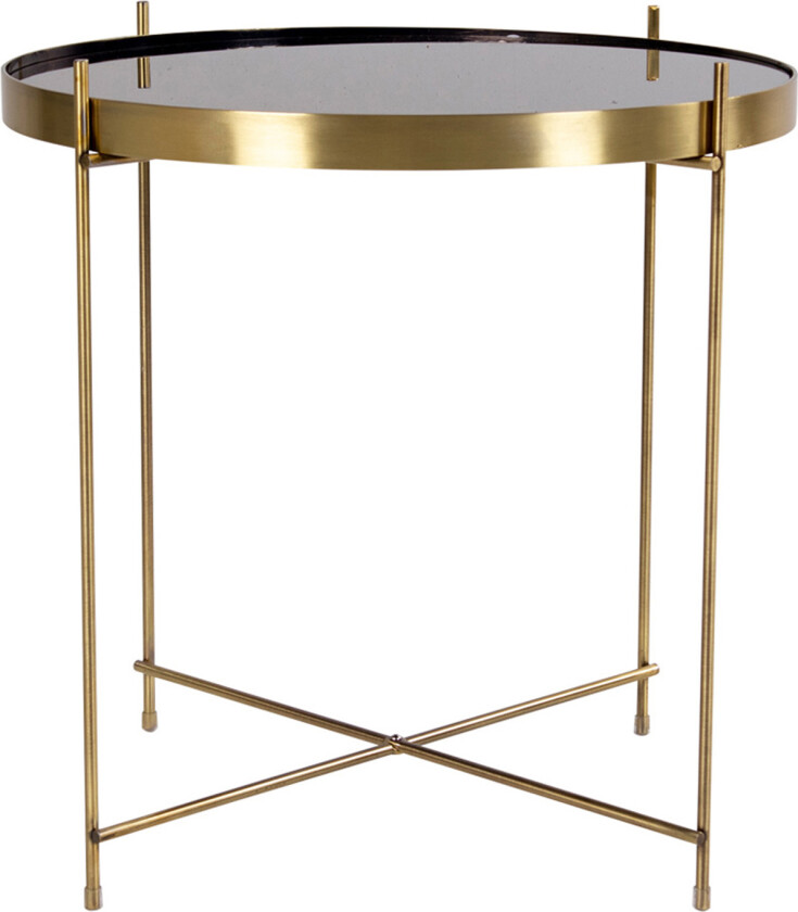 HOUSE NORDIC rundt Venezia salongbord - glass og messingstål (Ø48)