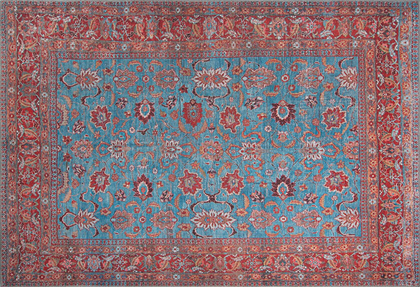 Bilde av TEPPI Blues Hall-teppe, med mønster, rektangulært - flerfarget polyester (75x150)