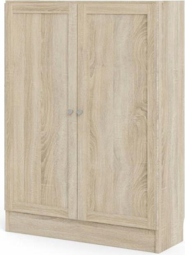 TWILUM Basic bokhylle, m. 2 dører - eikefarget folie