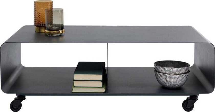 KARE DESIGN Lounge M Mobil TV-bord, m. hjul - grå stål (90x42)