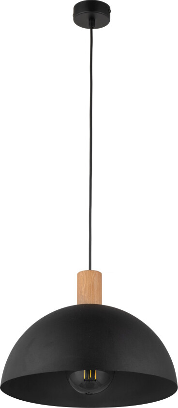 Oslo taklampe - sort metall og tre