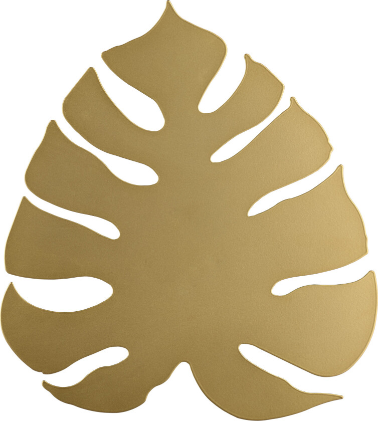 Monstera vegglampe - gull metall