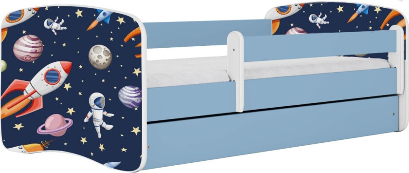 KOCOT KIDS Seng babydreams blå kosmos uten skuff med madrass 140/70