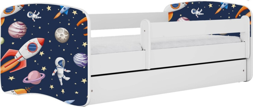 KOCOT KIDS Seng babydreams hvit kosmos uten skuff med madrass 140/70