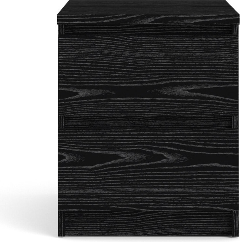 TWILUM Naia nattbord - svart ask, m. 2 skuffer