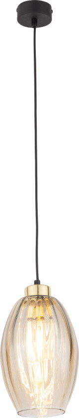 Sebo taklampe - glass og sort metall