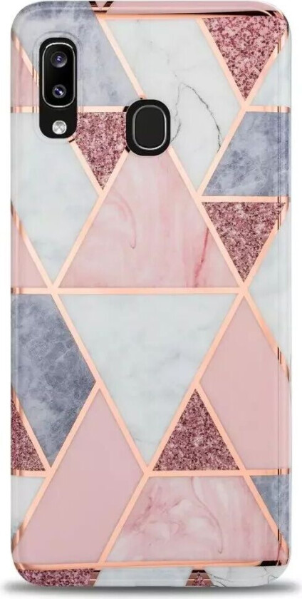 Samsung Galaxy A30 Fleksibelt Plast Deksel - Rosa Marmor