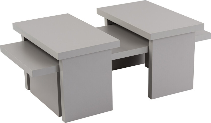 Sanctuary salongbord - grå melamin (sett med 3)