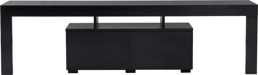 Enclave TV-bord, med 2 dører og 3 åpne rom - svart tremelamin (180x31,3)