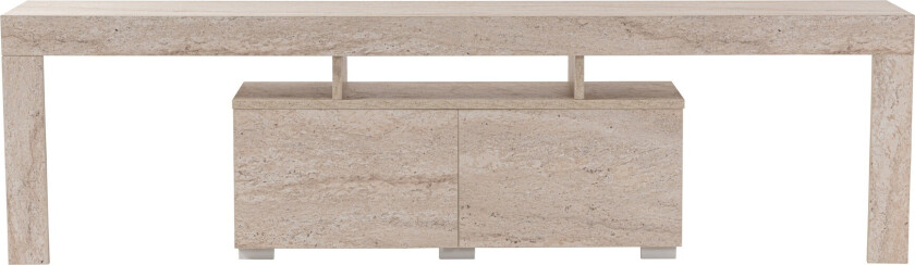Enclave TV-bord, med 2 dører og 3 åpne rom - travertinmelamin (180x31,3)