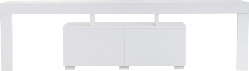 Enclave TV-bord, med 2 dører og 3 åpne rom - hvit melamin (180x31,3)