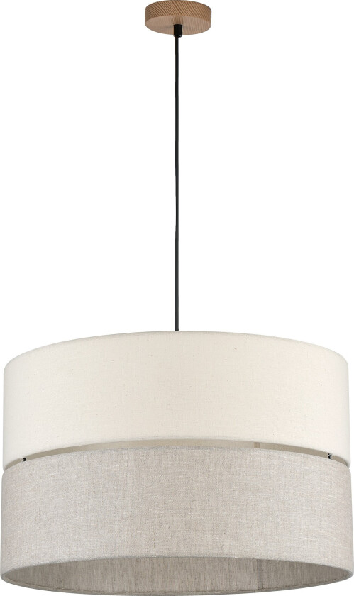 Eco taklampe 380, rund - naturstoff og naturlig furu