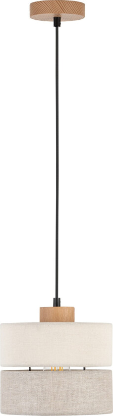 Eco taklampe 200, rund - naturstoff og naturlig furu