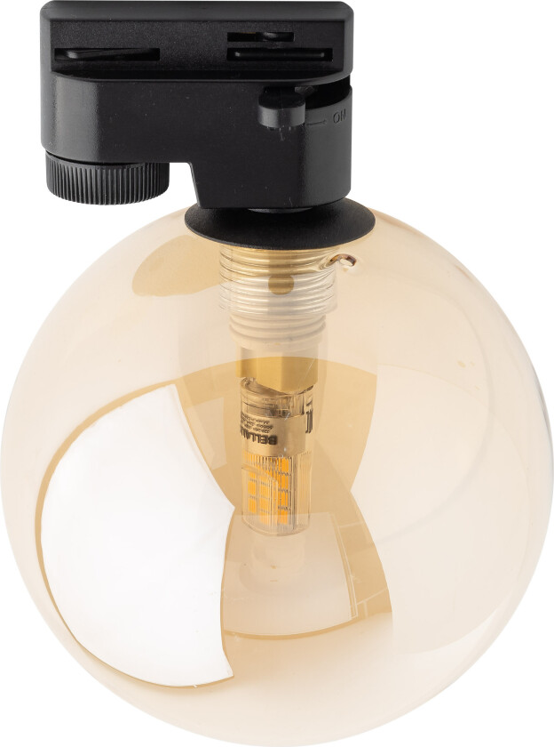 Tracer taklampe - gult glass og sort metall