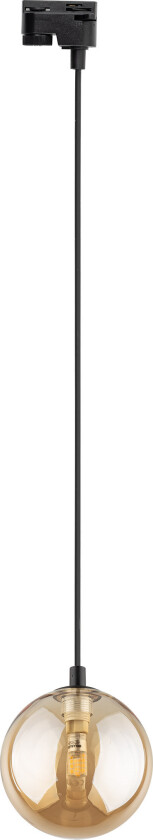 Tracer taklampe - gult glass og sort metall