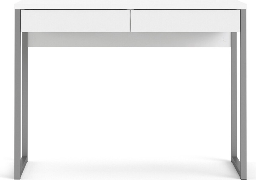 TWILUM Function Plus skrivebord - hvit høyglans, m. 2 skuffer