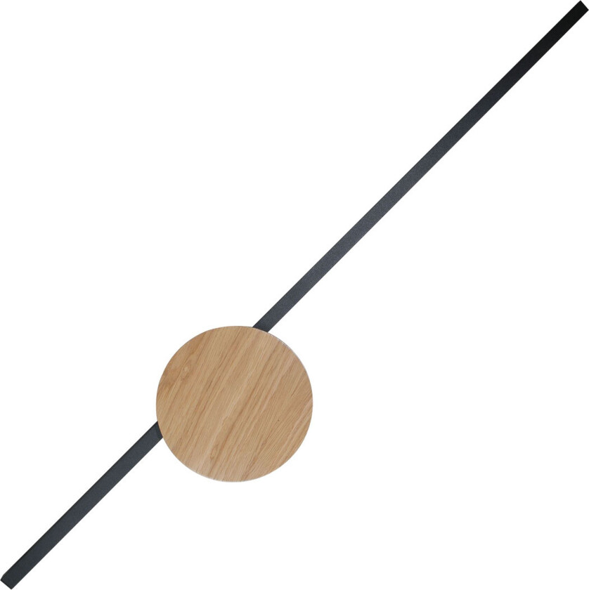 Java li LED vegglampe - naturlig eikefiner og sort metall