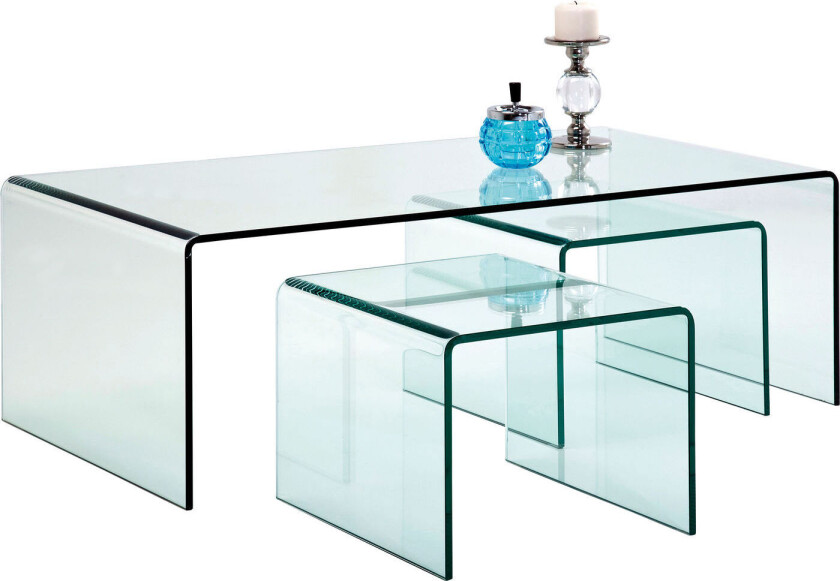 KARE DESIGN Clear Club salongbord - glass (3/sett)