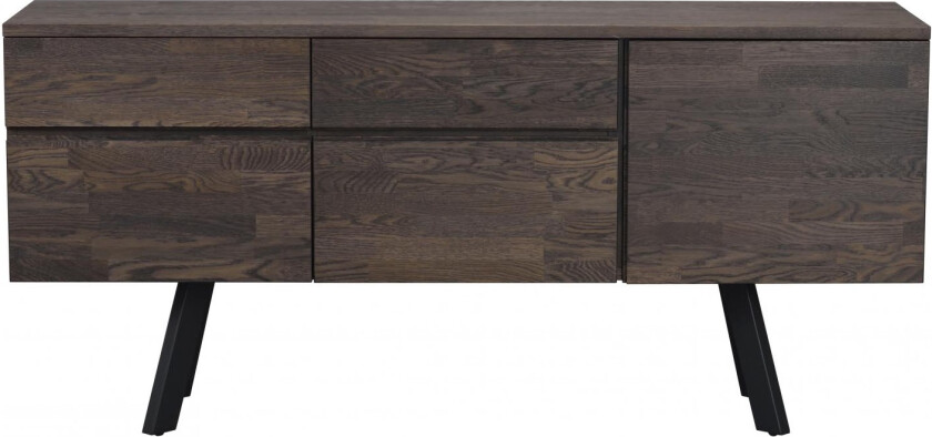 Bilde av ROWICO Fred skjenk - mørk brun eik, m. 2 skuffer og 3 dører