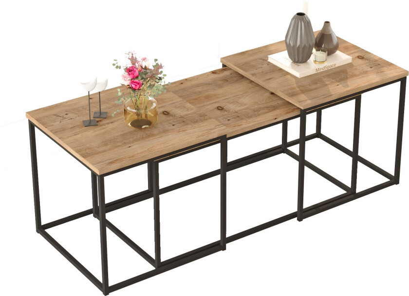 VG9 salongbord - Atlantic Pine melamin (sett med 3)