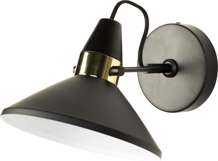 WHITE LABEL LIVING Jona vegglampe - svart jern