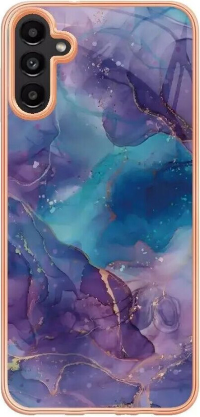 Samsung Galaxy A34 (5G) Plastdeksel - Blå / Lilla Marmor