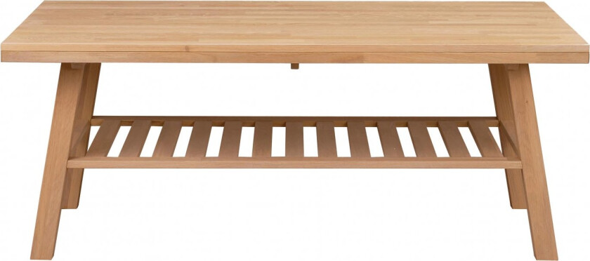 ROWICO Brooklyn salongbord - børstet eik m. 1 hylle (130x75)