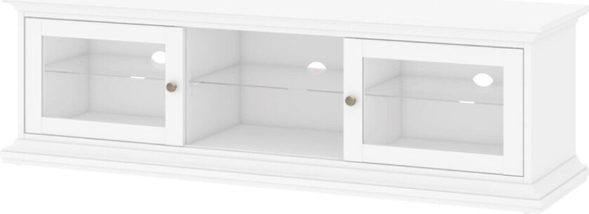 TVILUM Paris TV-bord - Hvitt tre, med dører