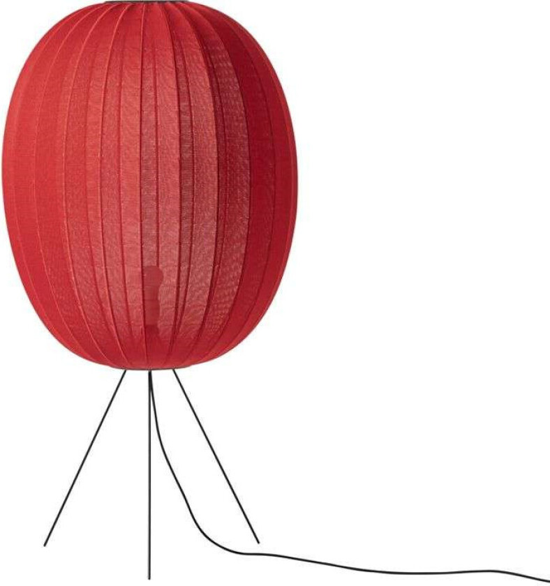 Made By Hand Knit-Wit 65 High Oval Medium gulvlampe Maple red