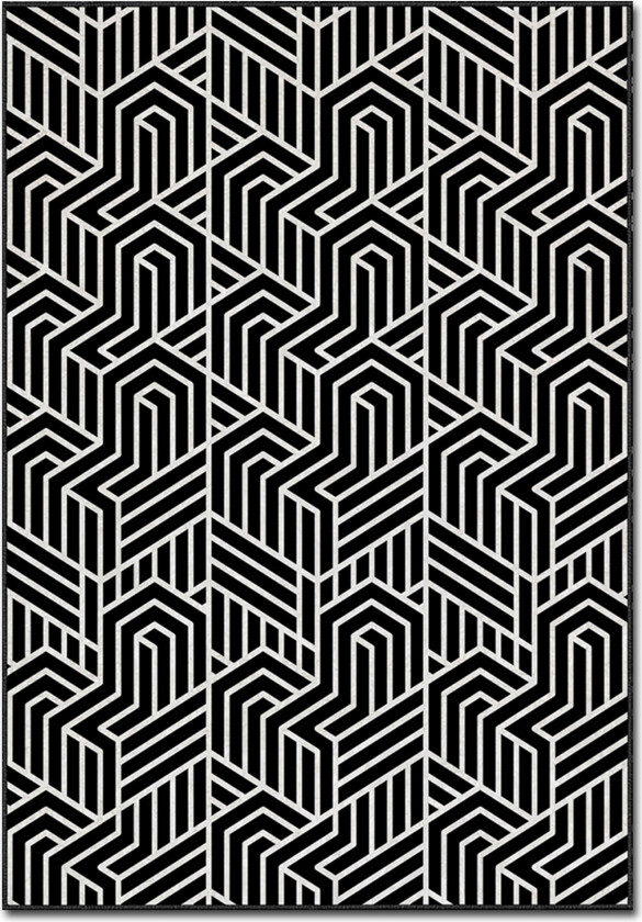 TEPPI ASR-teppe, med mønster, rektangulært - flerfarget polyester (160x230)