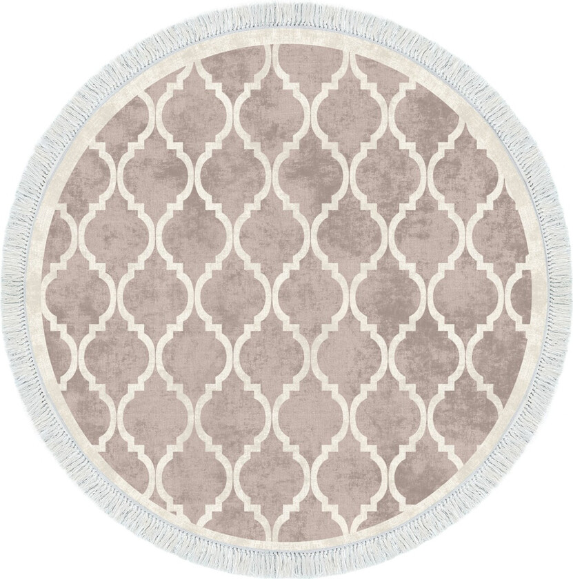 TEPPI ALN400601KR18 teppe, med mønster, rundt - flerfarget polyester (Ø180)
