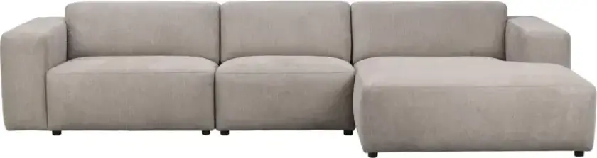 ROWICO Willard sofa 4-seters sjeselong H beige stoff Brenda #34 (k1)
