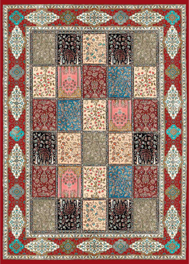 TEPPI EXFAB226 teppe, rektangulært - flerfarget polyester (160x230)