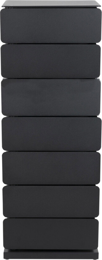 SPINDER DESIGN Joey skohylle/kommode, m. 7 rom - svart pulverlakkert stål (37x26)