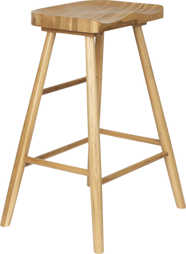 WHITE LABEL LIVING Vander benkekrakk, med fotstøtte - naturlig eik