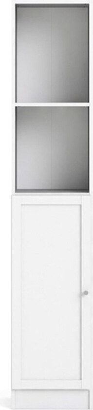 TWILUM Basic reol - hvit, m. 1 dør og 4 hyller